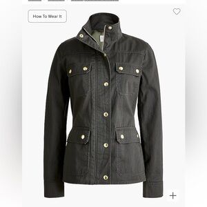 J. Crew Resin-coated twill field jacket